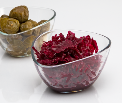 Choucroute de chou rouge et choux de Bruxelles