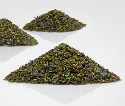 Verbena tea with cornflowers
